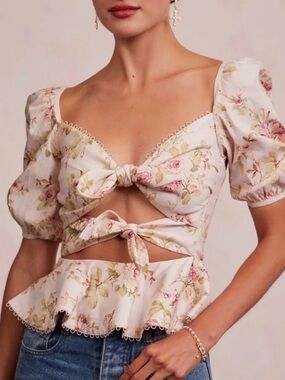 V. Chapman Geneva Blouse in Pink Rose